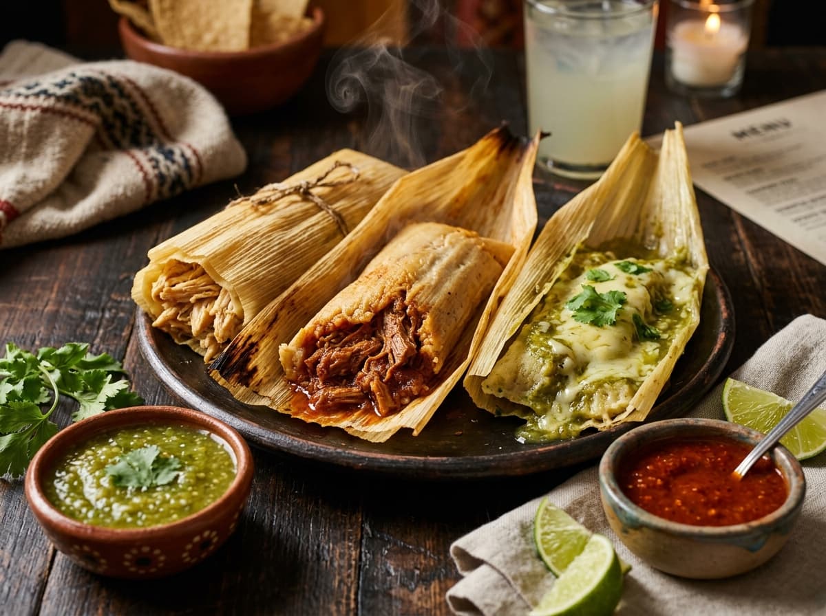 Handmade Mexican Tamales in Anchorage Alaska - Red Pork, Green Chile Cheese and Creamy Green Chicken